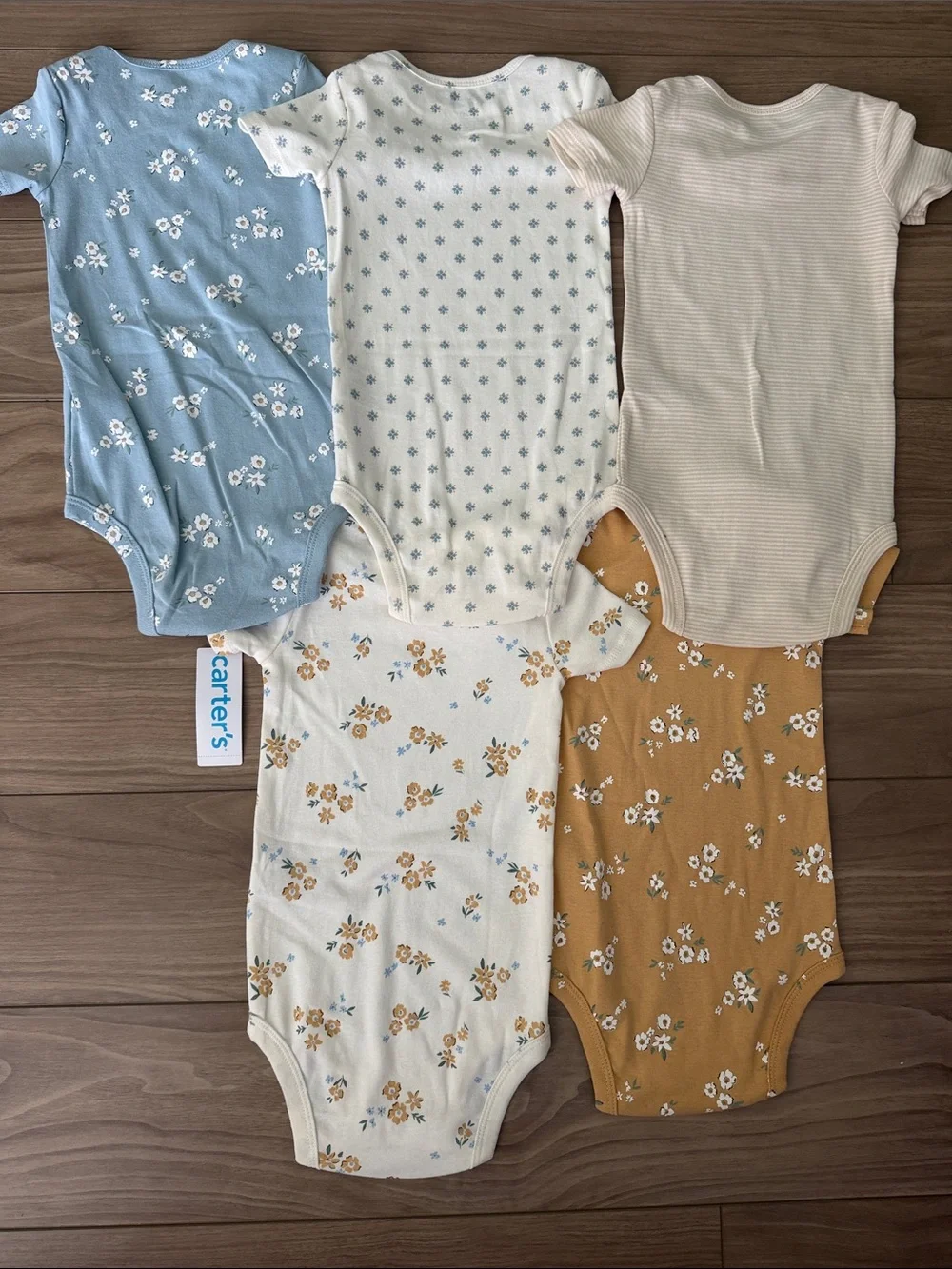 Carter's Baby Floral Short-Sleeve Onesies - Multi Color Pack